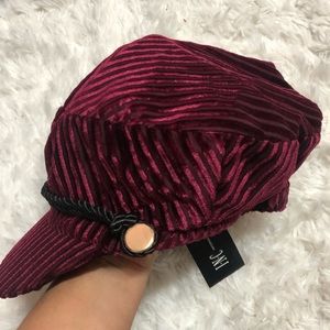 Magenta baker boy hat